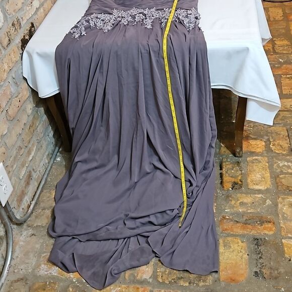 Gray Illusion maxi gown size 18W - Picture 11 of 11